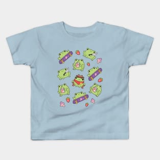 Kawaii Cute Frogs Kids T-Shirt